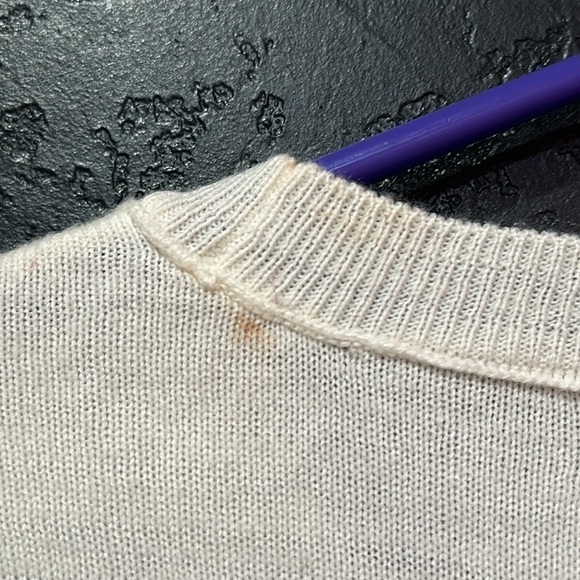 NEW YORK & COMPANY 3/4 Sleeve Women’s Silver Beaded Snow Flake Sweater Size L - Picture 10 of 10